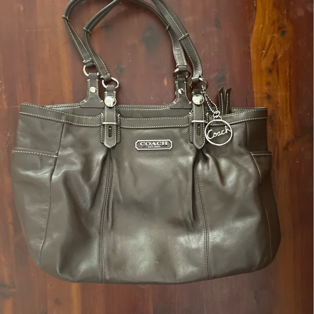 Coach leather tote bag